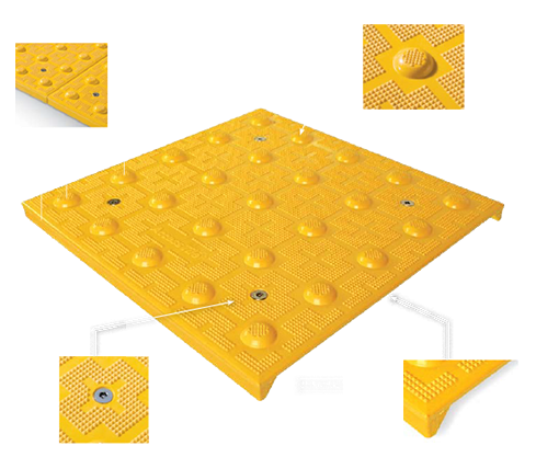 Yellow ADA Tile 2' x 3' Replaceable Cast In Place - Tactile Warning Devices